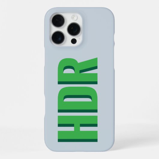 Green Shades Shadow Monogram pattern with Name iPhoneケース (裏面)