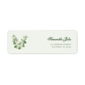 Green Shamrock Bridal Shower Return Address ラベル (正面)