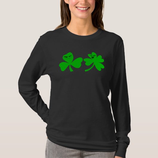 Green Shamrock C Irish Lucky St Patrick s Day Tシャツ (正面)