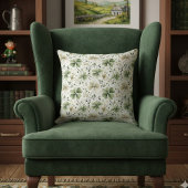 Green Shamrock Decorative Pillow | Irish Decor クッション