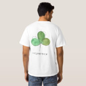Green Shamrock Irish Heritage Tシャツ (裏面フル)