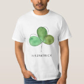 Green Shamrock Irish Heritage Tシャツ (正面)