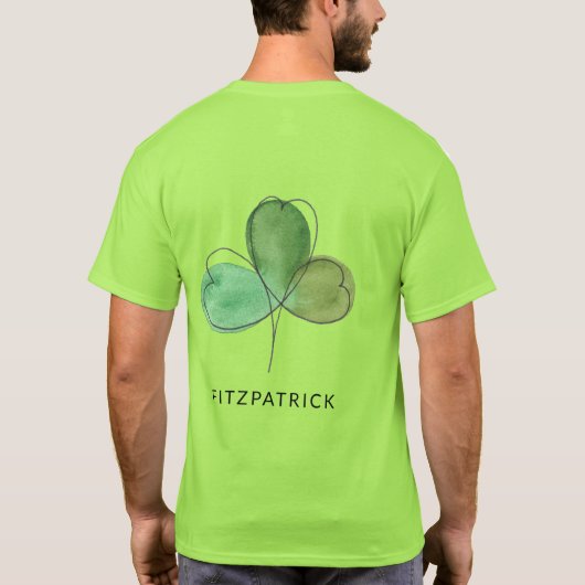 Green Shamrock Irish Heritage Tシャツ (裏面)