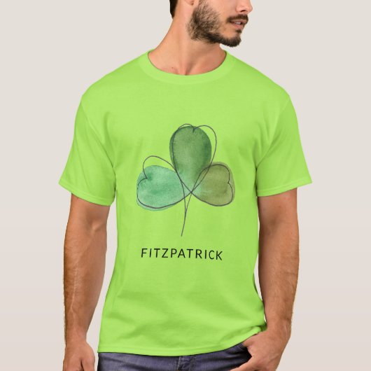Green Shamrock Irish Heritage Tシャツ (正面)