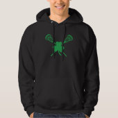 Green Shamrock Lacrosse Irish St Patrick s Day Men パーカ (正面)