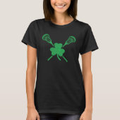 Green Shamrock Lacrosse Irish St Patrick s Day Men Tシャツ (正面)