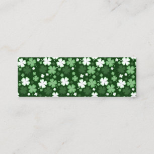Green Shamrock, St. Patrick's Day Bookmark スキニー名刺
