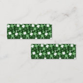 Green Shamrock, St. Patrick's Day Bookmark スキニー名刺 (正面/裏面)