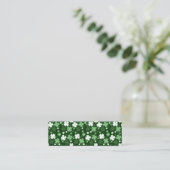 Green Shamrock, St. Patrick's Day Bookmark スキニー名刺 (スタンド正面)
