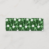 Green Shamrock, St. Patrick's Day Bookmark スキニー名刺 (裏面)