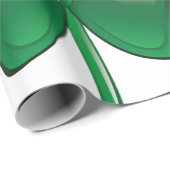 Green Shamrock Three-Leaf Clover ラッピングペーパー (ロールコーナー)