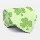 Green Shamrocksクローバー水玉模様パターン ネクタイ (ロール)