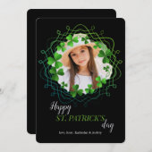 Green Shamrocksフォトカード シーズンカード (正面/裏面)