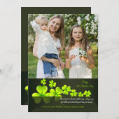 Green Shamrocksフォトグリーティングカード シーズンカード (正面/裏面)