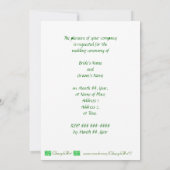 Green Shamrocks Collage、結婚式招待状 招待状 (裏面)