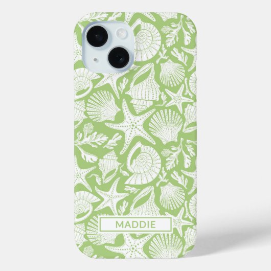 Green Shells Personalized Case-Mate iPhoneケース (裏面)