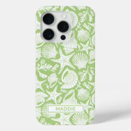 Green Shells Personalized iPhone 15 Proケース