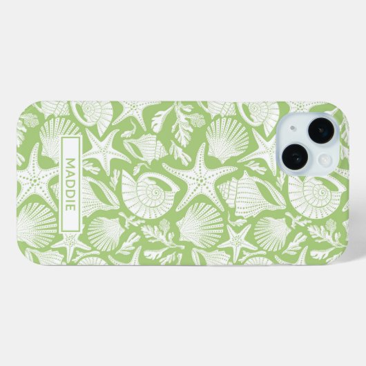 Green Shells Personalized Case-Mate iPhoneケース (裏面 (横))