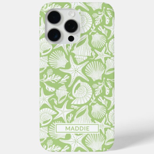 Green Shells Personalized Case-Mate iPhone Case iPhoneケース (裏面)