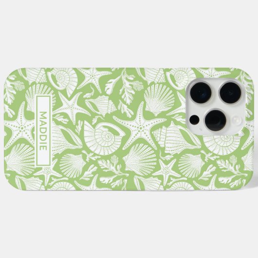 Green Shells Personalized Case-Mate iPhone Case iPhoneケース (裏面 (横))