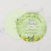 Green She's Fresh off the Market Garden Shower 招待状 (正面/裏面)