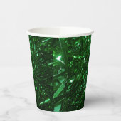 green shiny christmas tree leaves 紙コップ (左)