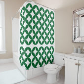 Green Shippo Pattern Shower Curtain シャワーカーテン (インサイチュ)