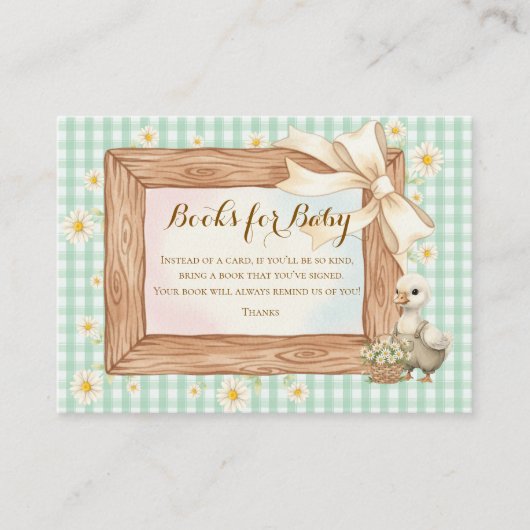 Green Silly Goose Books for Baby エンクロージャーカード (正面)