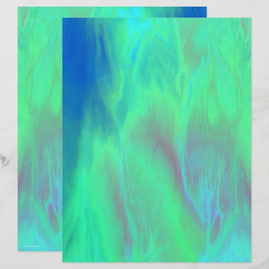 Green Skies Scrapbook Paper 2-Sided Page (正面/裏面)