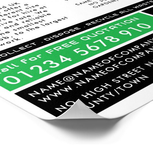 Green Skip、Skip/Dumpster Company 広告's ポスター (角)