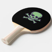Green Skull Black Skull ping pong paddle 卓球ラケット (正面アングル)