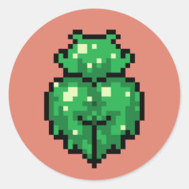 Green slime girl Sticker ラウンドシール