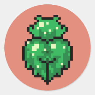 Green slime girl Sticker ラウンドシール