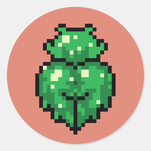 Green slime girl Sticker ラウンドシール (正面)