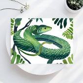 Green Snake |巳年の干支 水彩画 ポストカード