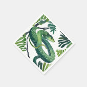 Green Snake | 巳年 水彩画 スタンダードカクテルナプキン (角)