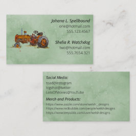 Green Social introduction calling card-tractor 名刺