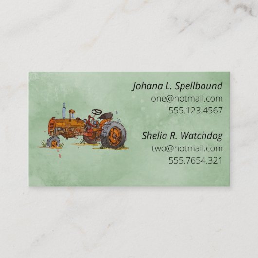 Green Social introduction calling card-tractor 名刺 (正面)