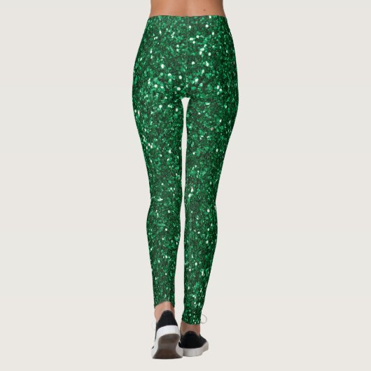 Green Sparkle Christmas Leggings レギンス (裏面)
