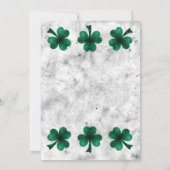 Green Sparkle Shamrock St. Patrick's Day party 招待状 (裏面)