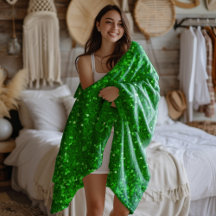 Green sparkling faux glitter pattern 