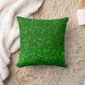 Green sparkling glitter pattern クッション (ブランケット)