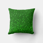 Green sparkling glitter pattern クッション (裏面)