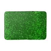 Green sparkling glitter pattern バスマット (正面)