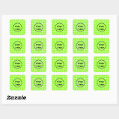 Green sphere circles white スクエアシール (シート)