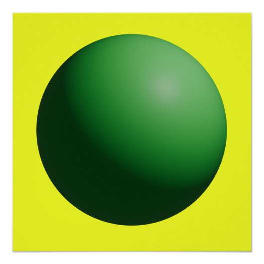 Green Sphere on Yellow  ポスター (正面)