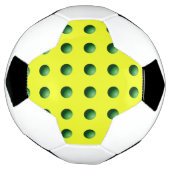 Green Spheres on Yellow  サッカーボール (回転)