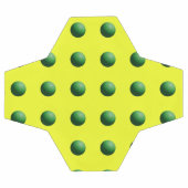 Green Spheres on Yellow  サッカーボール (フラット)