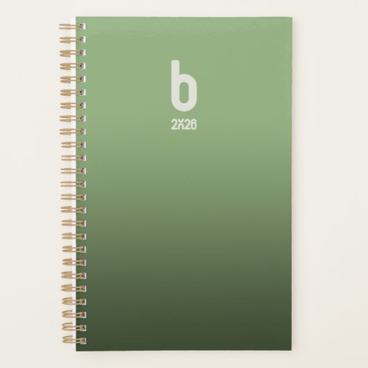 Green Spiral Planner  – 2026 Breath プランナー手帳 (正面)