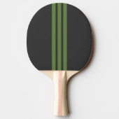 Green Sports Stripe Ping Pong Paddle 卓球ラケット (裏面)